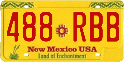 NM license plate 488RBB