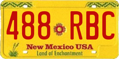 NM license plate 488RBC