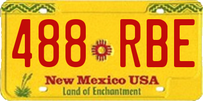 NM license plate 488RBE