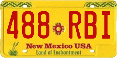 NM license plate 488RBI