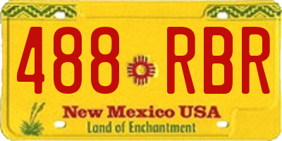 NM license plate 488RBR
