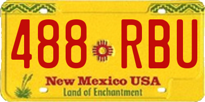 NM license plate 488RBU