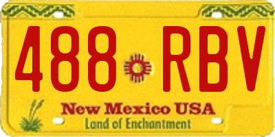 NM license plate 488RBV