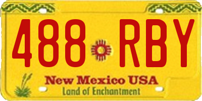 NM license plate 488RBY