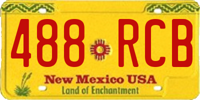 NM license plate 488RCB