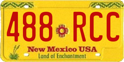 NM license plate 488RCC