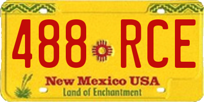 NM license plate 488RCE