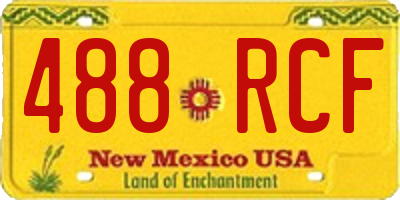 NM license plate 488RCF