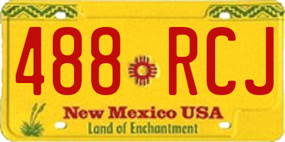 NM license plate 488RCJ
