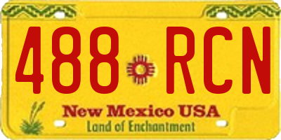 NM license plate 488RCN
