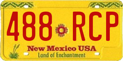 NM license plate 488RCP