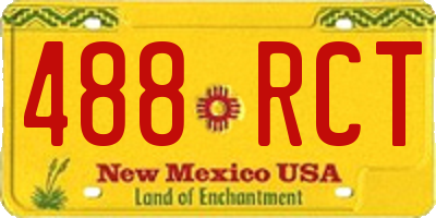 NM license plate 488RCT