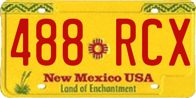 NM license plate 488RCX