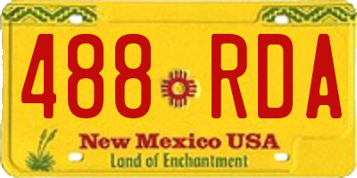 NM license plate 488RDA