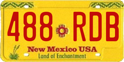 NM license plate 488RDB