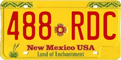 NM license plate 488RDC