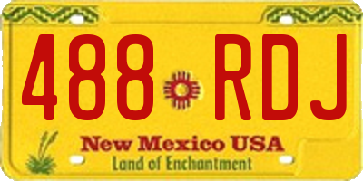 NM license plate 488RDJ
