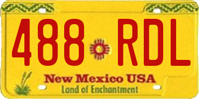 NM license plate 488RDL
