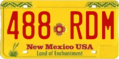 NM license plate 488RDM