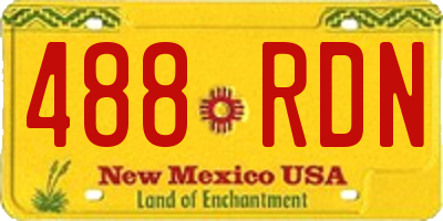 NM license plate 488RDN