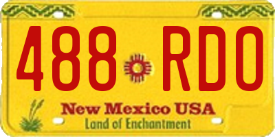 NM license plate 488RDO