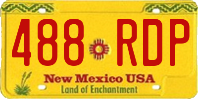 NM license plate 488RDP