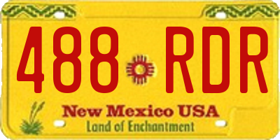 NM license plate 488RDR