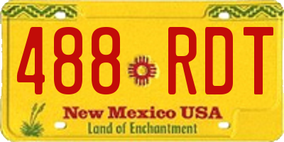 NM license plate 488RDT