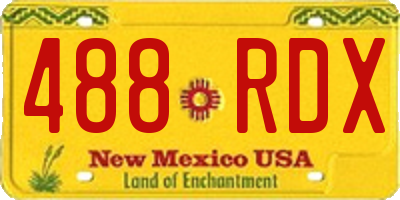 NM license plate 488RDX