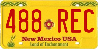 NM license plate 488REC