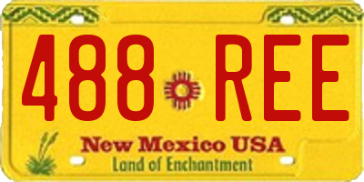 NM license plate 488REE