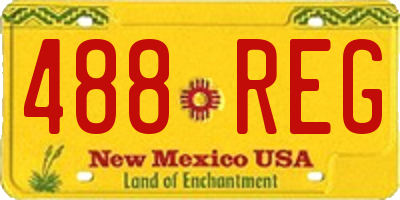 NM license plate 488REG