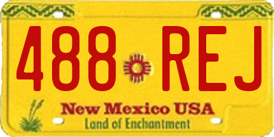 NM license plate 488REJ