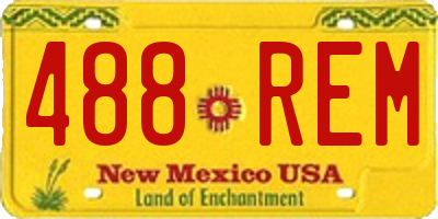 NM license plate 488REM