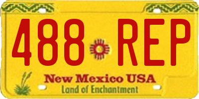 NM license plate 488REP