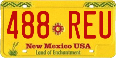 NM license plate 488REU