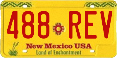 NM license plate 488REV