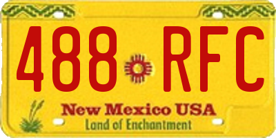 NM license plate 488RFC