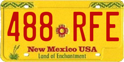 NM license plate 488RFE