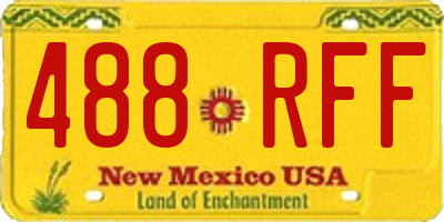 NM license plate 488RFF