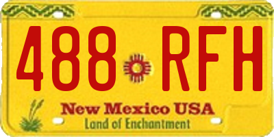 NM license plate 488RFH
