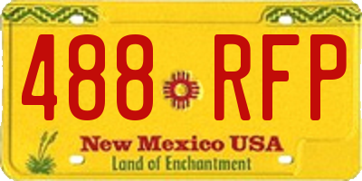 NM license plate 488RFP