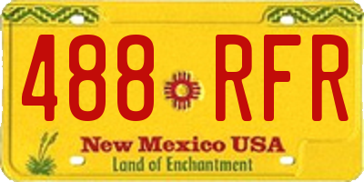 NM license plate 488RFR