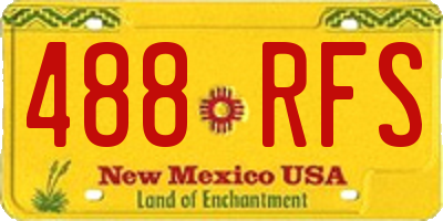 NM license plate 488RFS