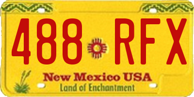 NM license plate 488RFX
