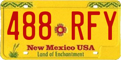 NM license plate 488RFY