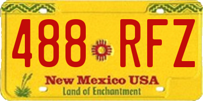 NM license plate 488RFZ