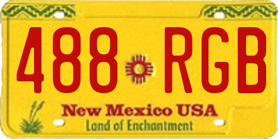 NM license plate 488RGB