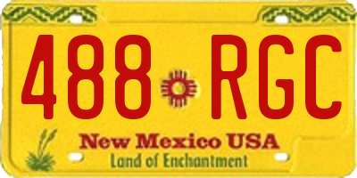 NM license plate 488RGC