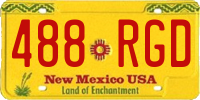 NM license plate 488RGD